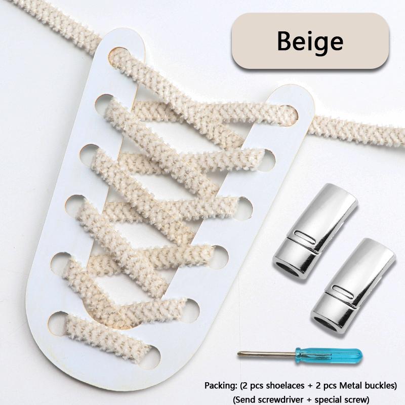 New Plush Elastic Laces Sneakers Magnetic Lock Shoelaces Without ties Kids Adult Flats No Tie Shoe laces for Shoes Accessories
