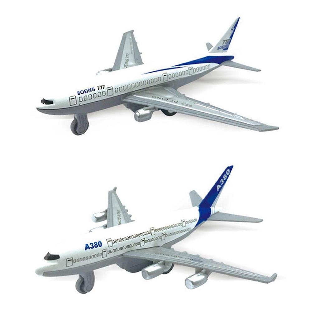 2Pcs/Set Kids Glider Airliner Aircrafts Toy with White Ambulance Vehicles Toys 1/32 Alloy Diecast Car Model