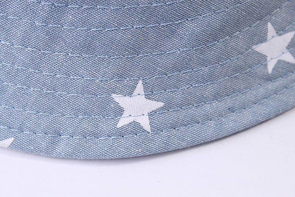 Baby Kids Star Sun UV UV Cut Cotton Safari Tulip Ten Gallon Hat [LeafIn] Hat, Hat, Pattern, Drawstring, Protection, Protection, Hat, Unisex, Kids,