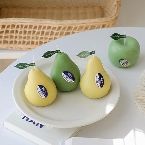 Decorative Scented Candle Innovative Banana Charming Pear Peach Fruit Wax Candle Home Decor
