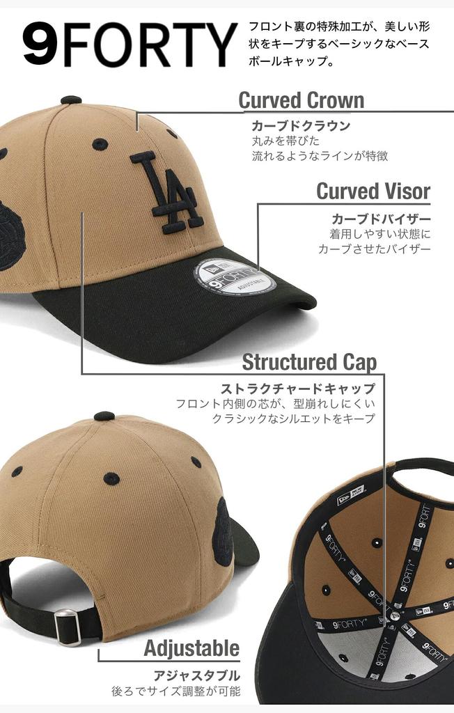 New Era 9FORTY Cloth Strap Cap 14948202 NER36C6265 LA Khaki New Era Cap Side Patch MLB ONSPOTZ Special Order SIDE PATCH 2Tone MLB Los Angeles Dodgers
