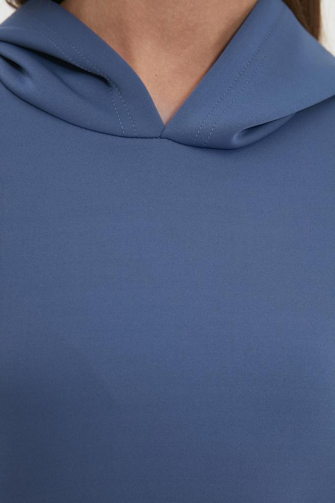 Women's Fashion New Hijab Sweatshirt Stone Hooded Pocketed Scuba Knitted Wide Fit Oversize Sweatshirt