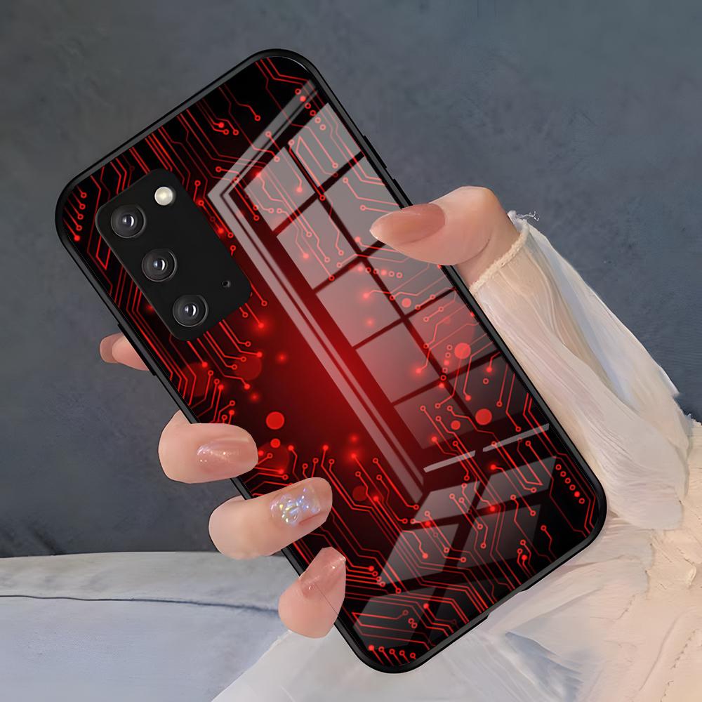 Creative Circuit Board Phone Case For Samsung A25 A13 A33 5G A54 A36 A35 A56 A52 A14 Shockproof Glass Cover