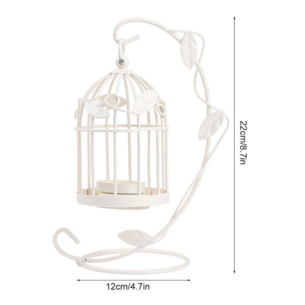Iron Candle Holder Innovative Leaves Hollow Out Cage Shaped Hanging Candlestick Decoration for Home Coffee Shop Hotel
