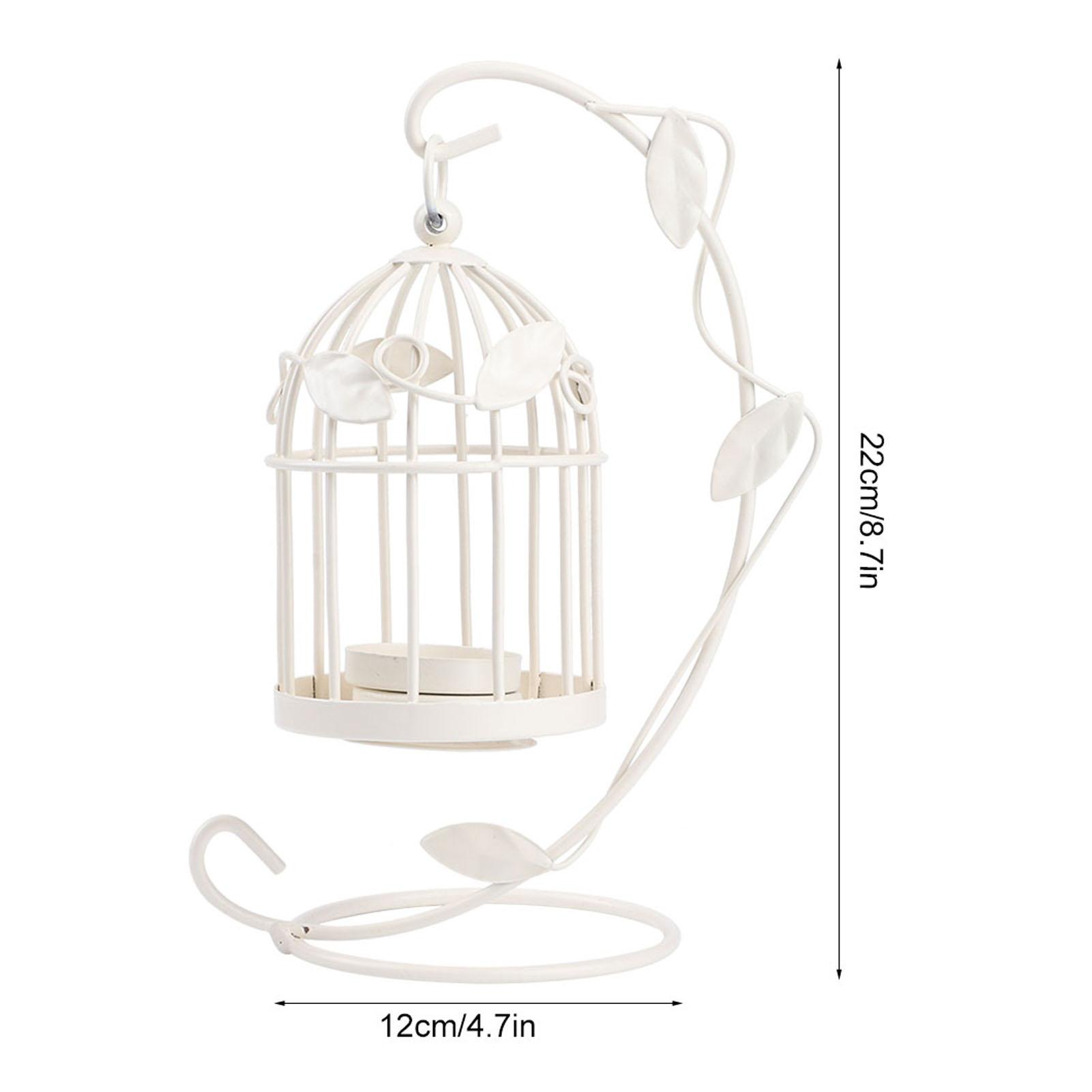 

Iron Candle Holder Innovative Leaves Hollow out Cage Shaped Hanging Candlestick Decoration for Home Coffee Shop Hotel білий