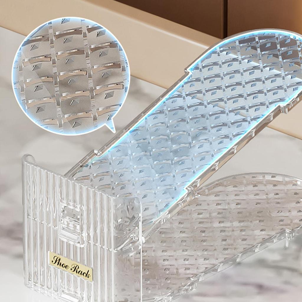1Pcs Shoe Stacker Adjustable Shoe Slots Organizer Shoes Slots Space Saver Double Deck Rack Holder For Closet Organization