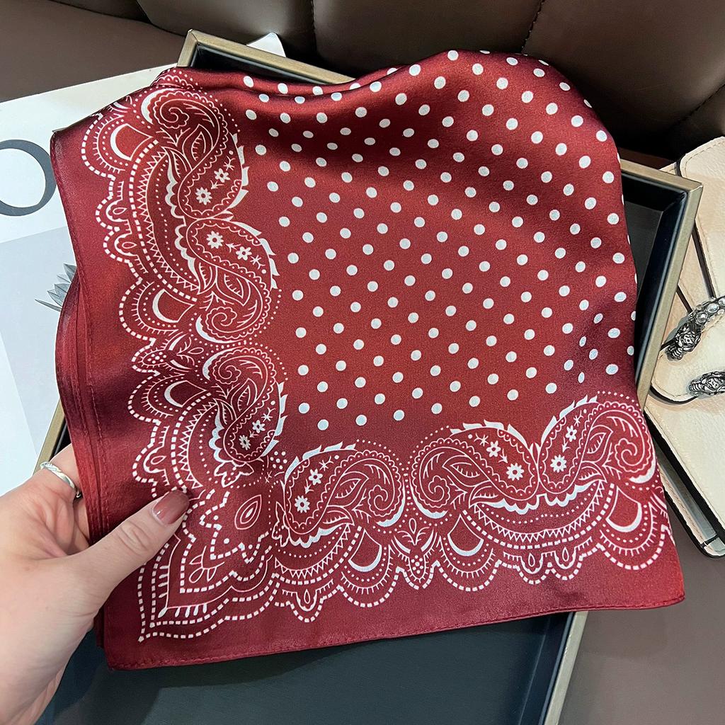 New 100% Natural Real Silk Scarf Women Bandana Square Scarves Wrap Kerchief Mulberry Fashion Luxury High Quality Hijab For Lady