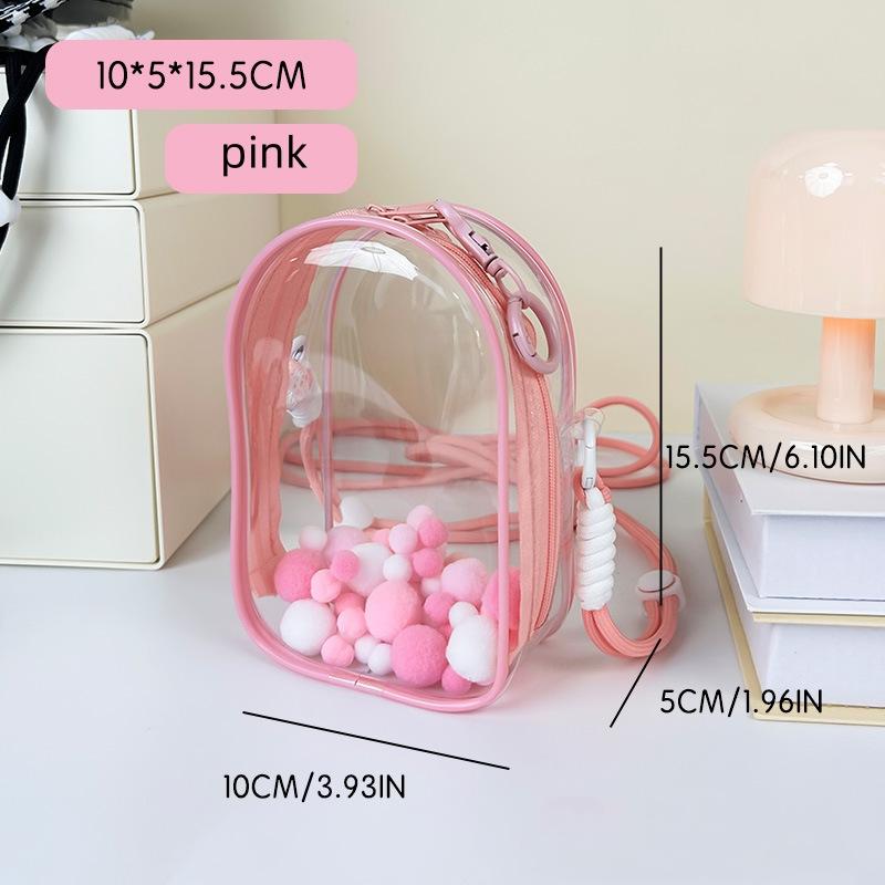 

Защитный чехол для 15-сантиметровой хлопковой куклы Labubu, наплечная сумка из ПВХ для хранения, пылезащитный мешок no doll