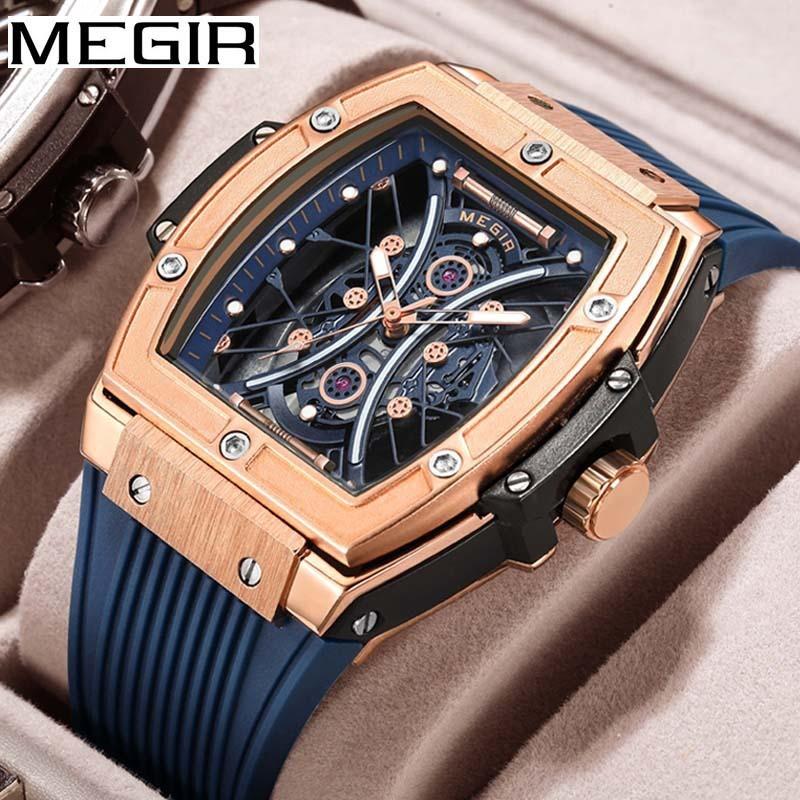 New Meigel Men's Watch, Fashion Square Luminous Sports Watch Men's