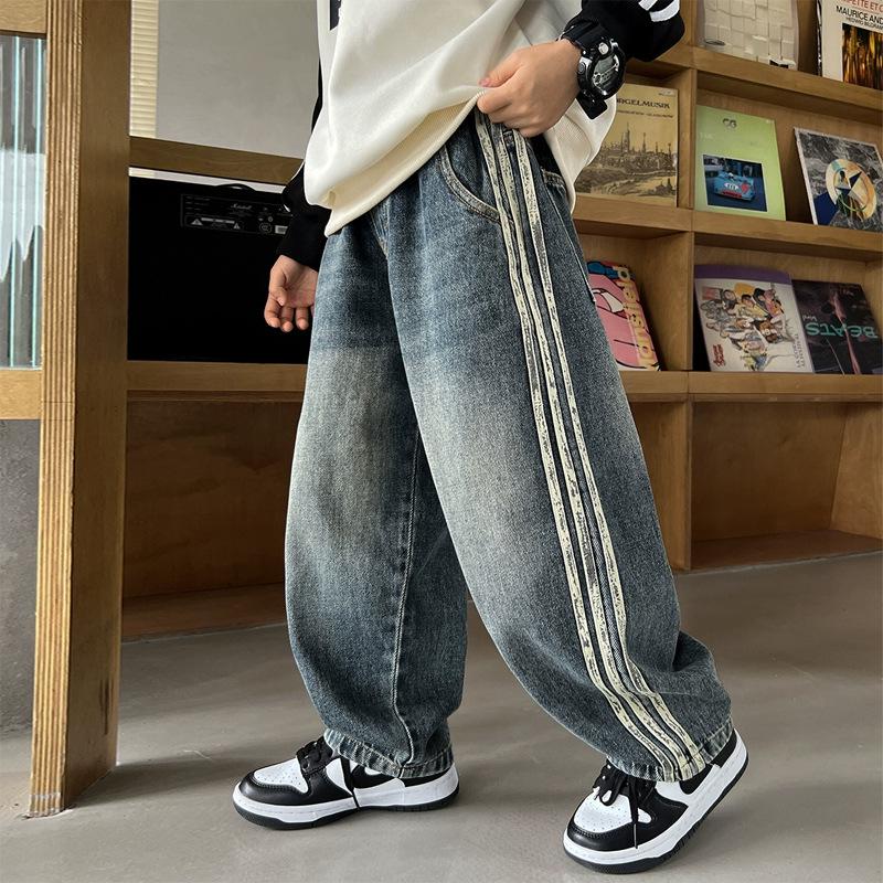 Jungen Weitbeinjeans - Dünner Straight-Schnitt für Frühling & Herbst 2025