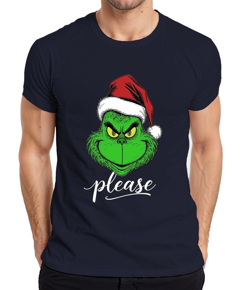 Grinch Please Christmas Gnome Funny Gift Xmas Grinch Unisexs Tshirt S