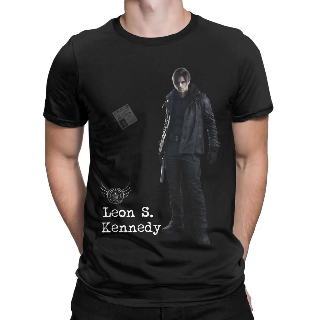 Unisex Leon S Kennedy Resident Evil 9 Requiem Printed TShirt Pure Cotton Clothing Women And Men Comfortable Tshirts