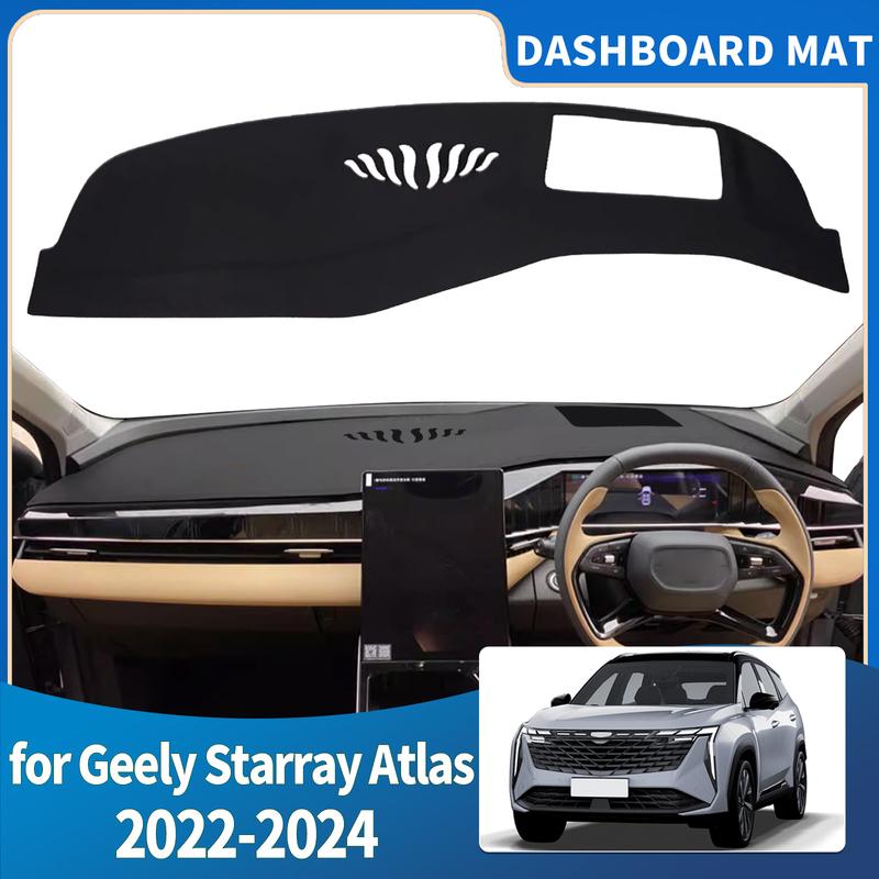 for Geely Starray Atlas FX11 -2024 Car Accessories Dashmat Dashboard Cover Pad DashMat Sunshade Protective Carpet Leather