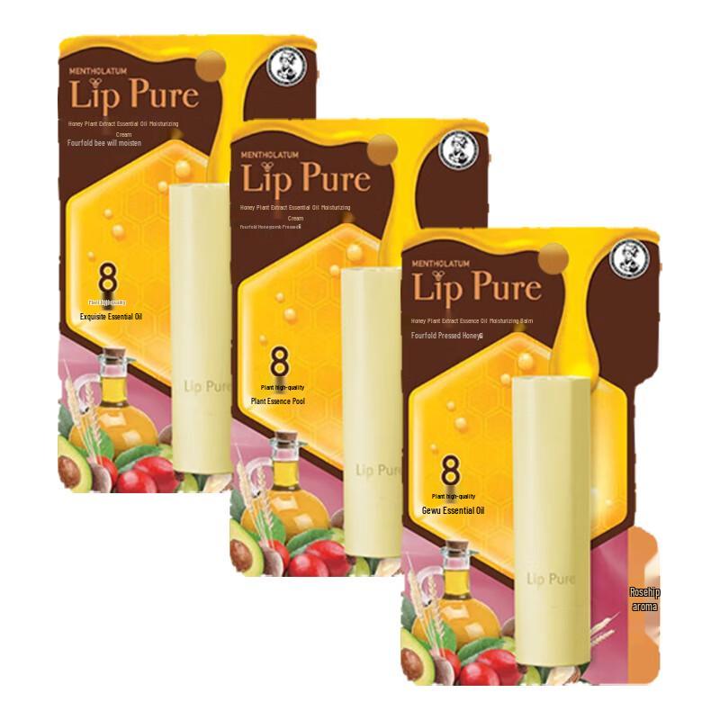

Mentholatum Honey & Rosehip Lip Balm 3-Pack