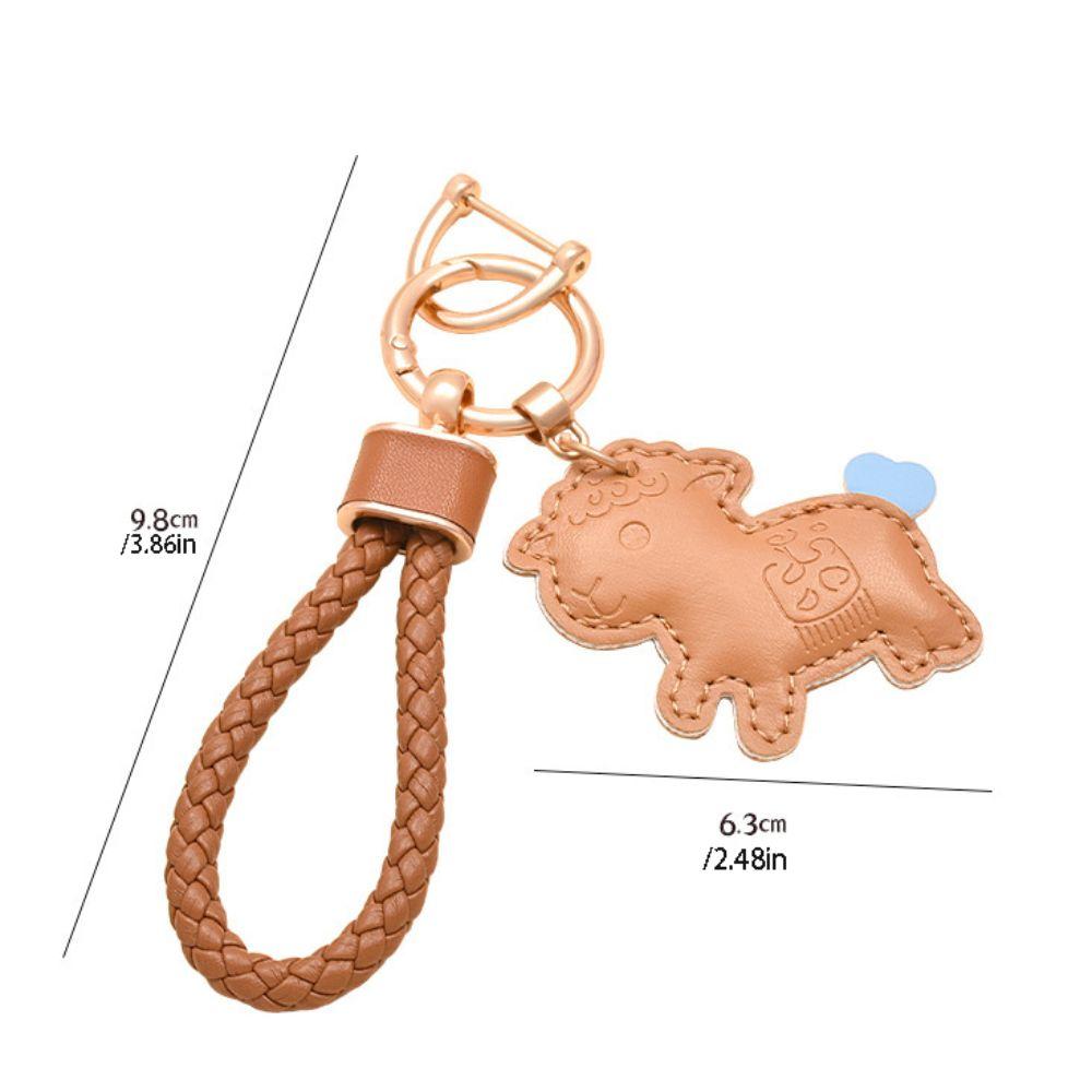 Cartoon Goat Pendant Wrist Strap Lamb Bag Charm Kawaii Goat Car Keychain Year of The Horse