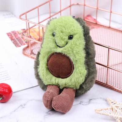 13Cm Avocado Keychain Fruits Stuffed Plush Toy Filled Doll Key Ring Cushion Kid