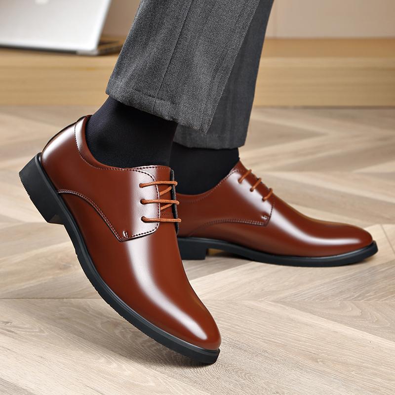 Men'S New Business Leather Shoes Soft Soled Work Footwear Outdoor Non Slip Formal Shoes Fashion Casual Male Shoes  Homme