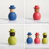 12pcs Wooden People Dolls Natural Wooden Construction, Open Ended Play Educational with Different Poses Some with Hats, Safe Non Toxic Learning for