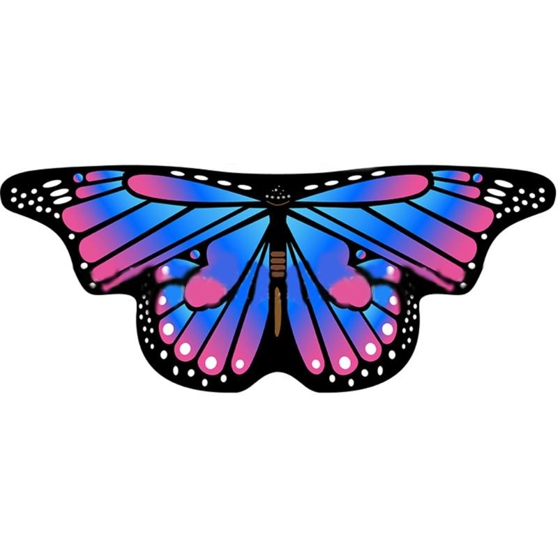 Boys Girls Shawl Butterfly Wing Dancing Party Photo Fairy Cosplay Accessory Christmas Halloween Dress up Cape Coverups