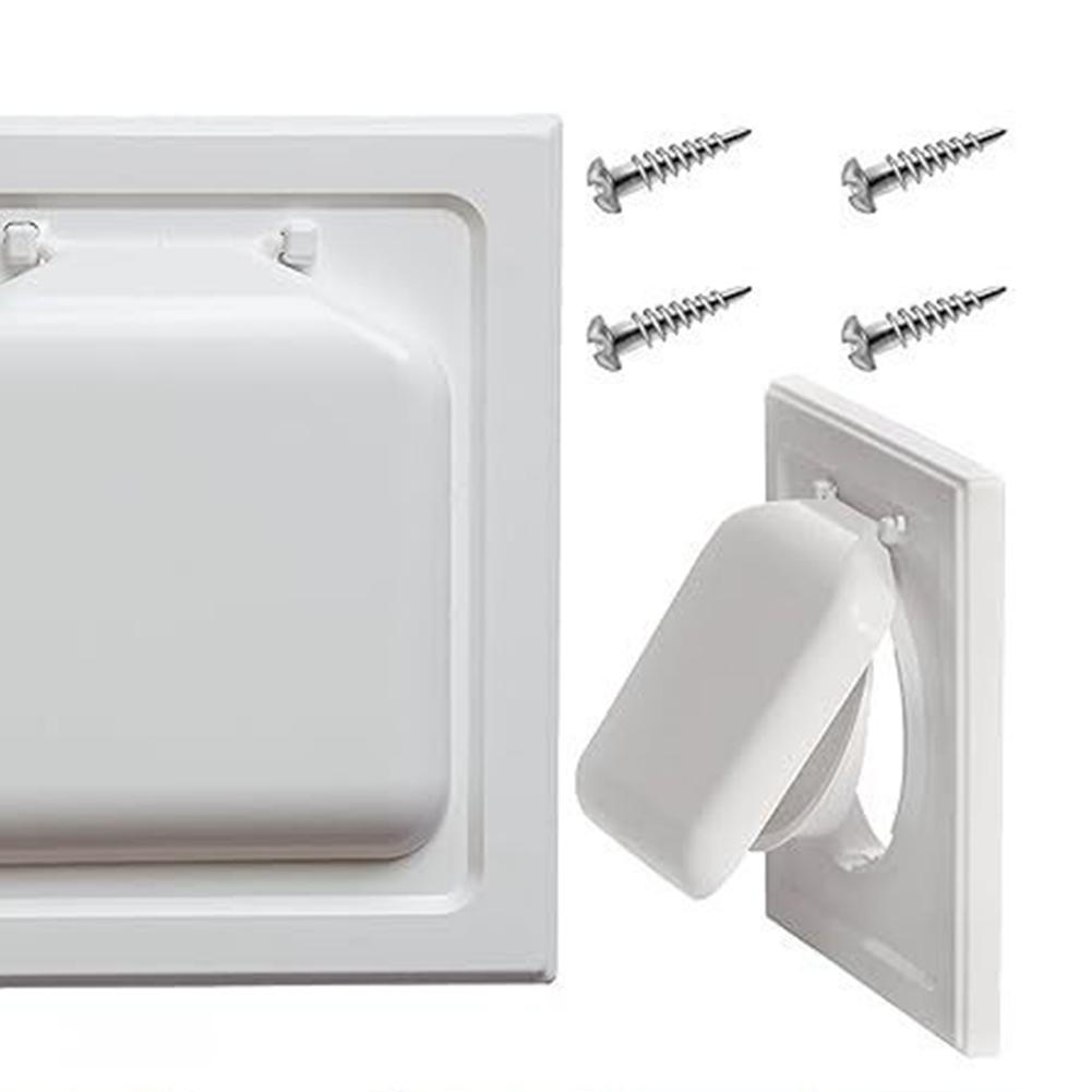 Dual Door Dryer Vent Cover with Screws Dryer Exhaust Vent Cover Easy Installation Dual Door Dryer Vent Guard Safe for Dryer