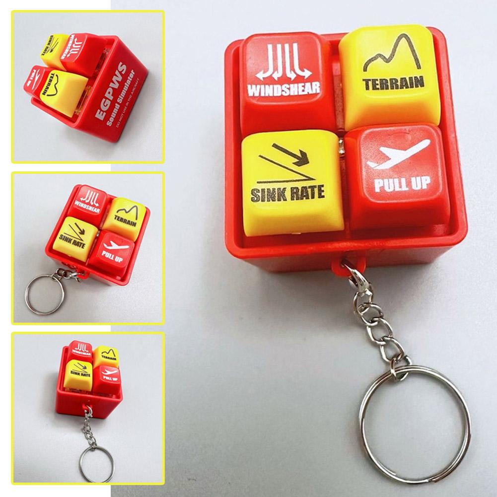 Warning Simulator For Pilot's Refreshing and Stress Relieving Device EGPWS Boeing 737 Warning Sound Simulator Keychain