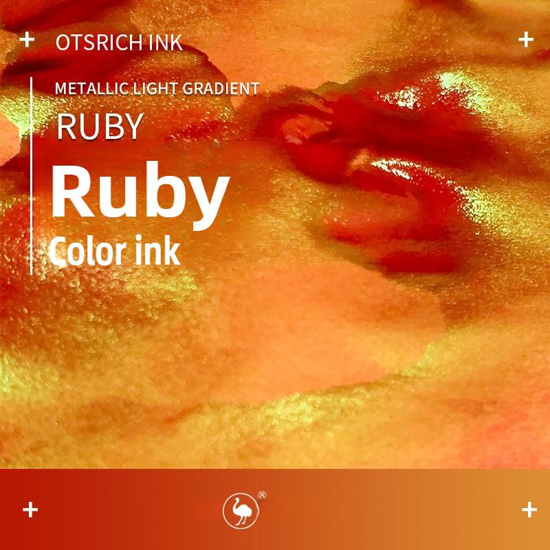 Ostrich 8 Colors Sheen Series 30/18ml Colorful Ink Metallic Gradient Fountain Pen Ink Non Carbon Dip Pen Calligraphy Stationery