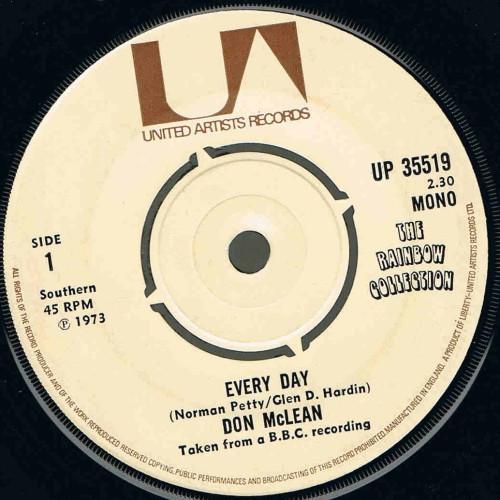 

7inch Record DON MCLEAN - Every Day UP35519 United Artists 1973 UK Rock Used