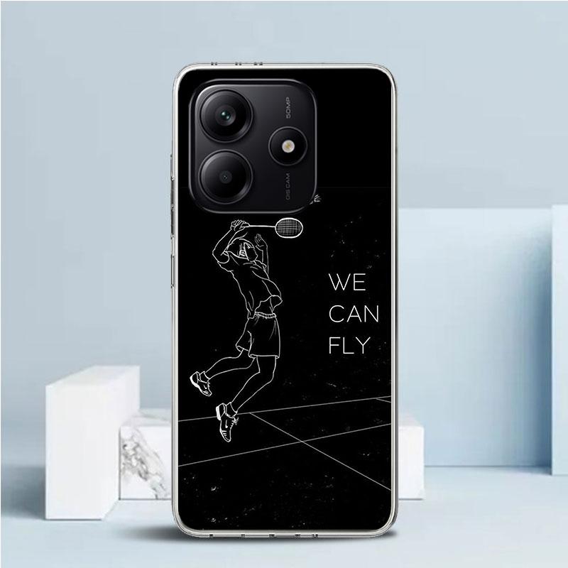 

Badminton Sport Soft Cover for Xiaomi Redmi Note 15 14 13 12 Pro Plus Phone Case 14S 11S 11T 11E 10S 10 4G Pattern Shell Redmi N Redmi Note 13 5G
