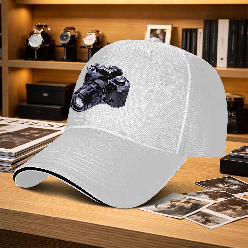 Photography Camera Print Adjustable Baseball Cap For Men Women Unisex Outdoor Sports Hat For Fishing Golf Camping Hiking