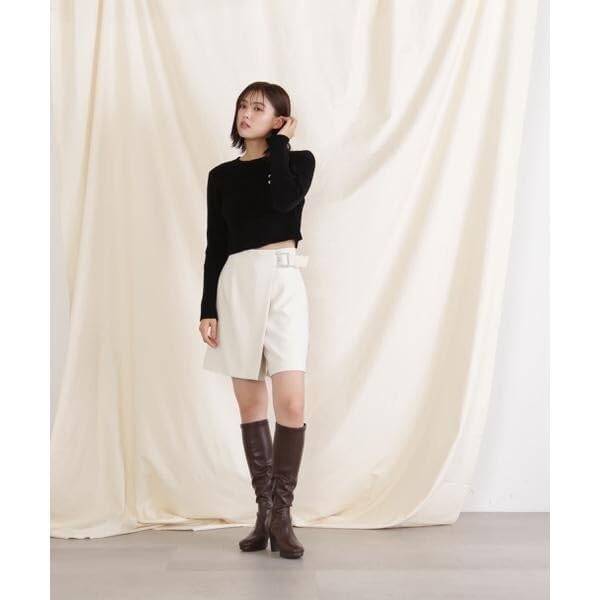 Jill by Jill Stuart Women's Ecru Compact Mohair Knit Sweater with Brooch