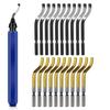 KIMLONTON Deburring Bar Pc Rotary Deburring Blade Replacement Blades Pcs Pcs Chamfering Cutter for Deburring and Plastic (1 RB1100), Reamer, Tool, (11