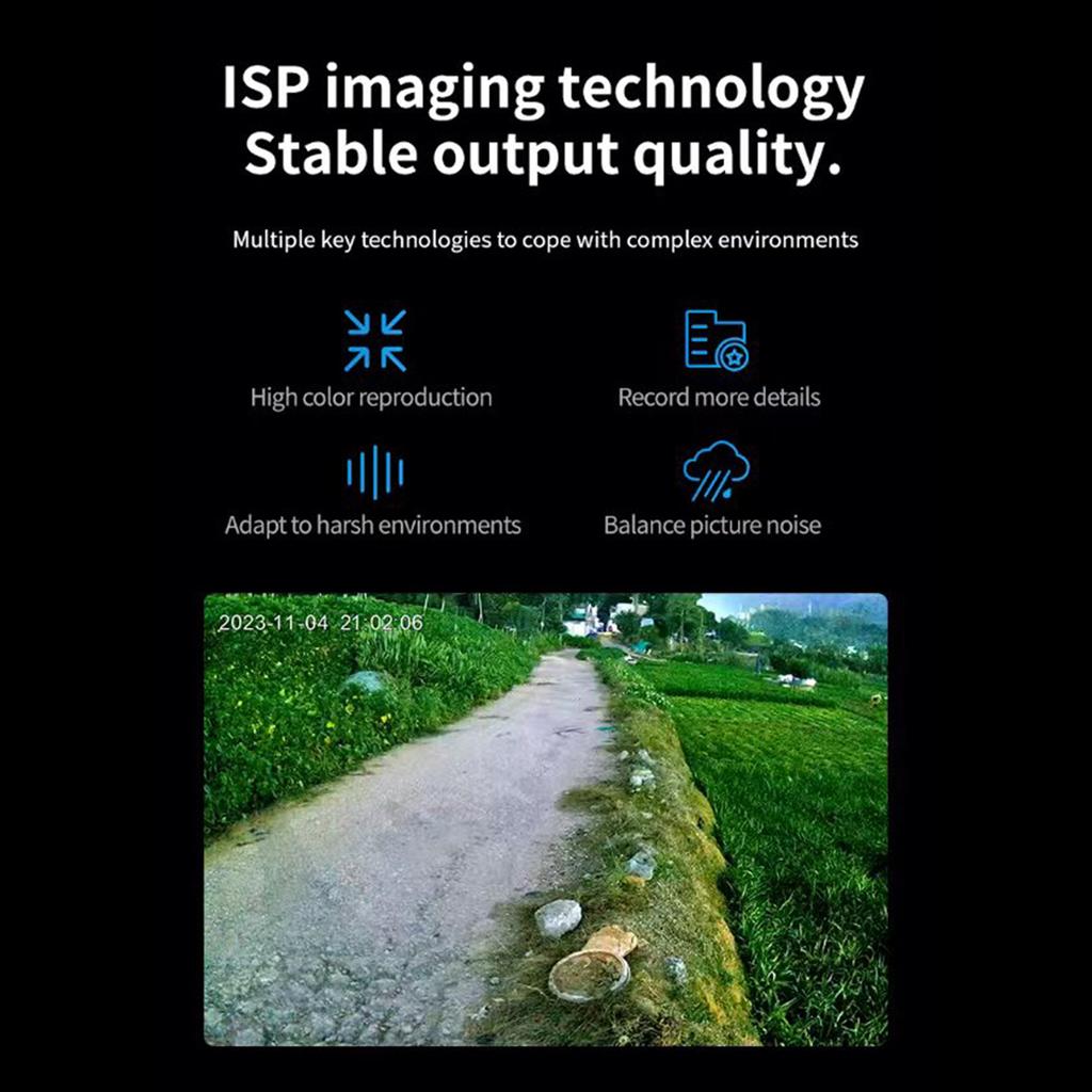 Solar Surveillance Camera 3MP PIR Motion Detection Two Way Voice IP66 Water Resistant Night Vision Wireless Security