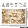 2D plane birthday celebration banner background - Platinum luxury birthday theme, yzb