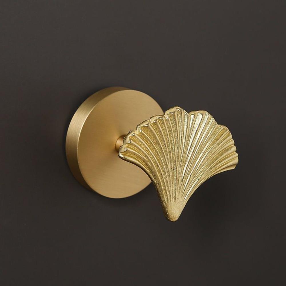 

High-Quality Brass Brass Wall Hooks Rust-Proof Construction No-Nail Wall Hooks Bedroom silver leaf