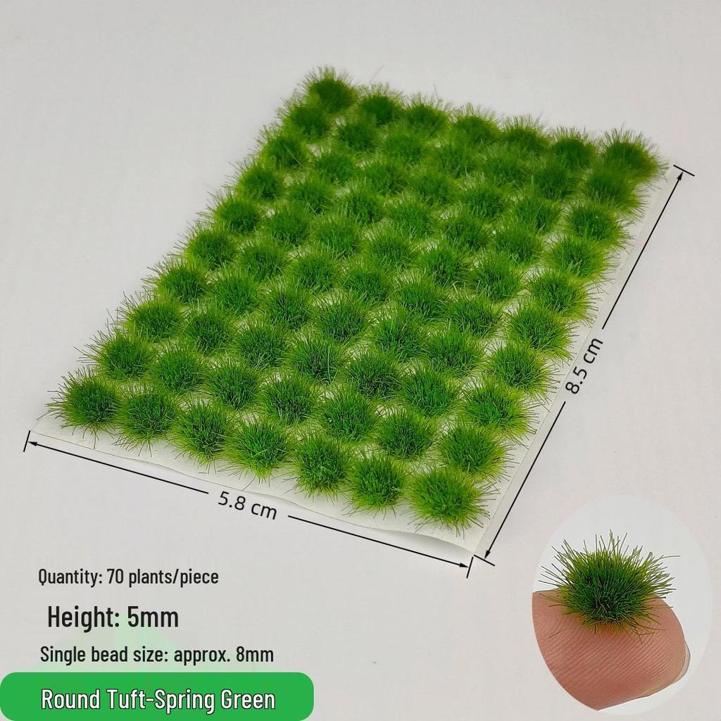 70 Miniature Seasonal Grass Clumps for Model Train Scenery and Military Dioramas