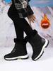 Winter Oversized Versatile High Top Cotton Shoes Thick Sole Waterproof Snow Boots Women's Plush and Warm Thickened Women's Shoes