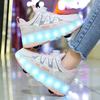 Roller Skate Shoes Kids Sneakers With 4 Wheels LED Light Luminous Children Glowing Fashion Outdoor Sports Shoes Girls Boys Gifts