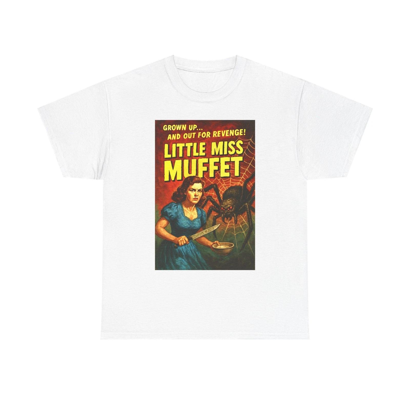 Little Miss Muffet Revenge Tee, Funny Unisex Cotton Shirt, Halloween L