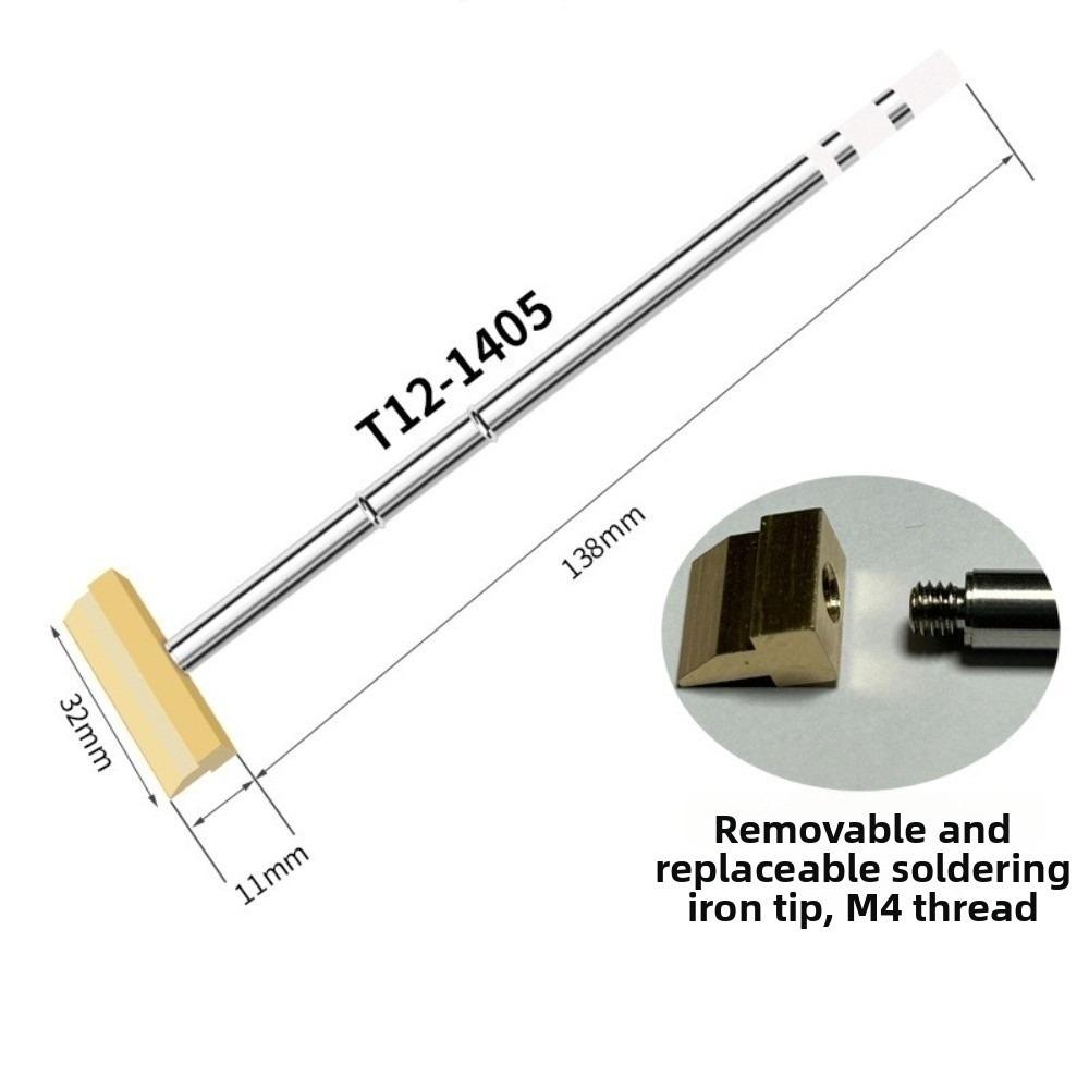 Brass Spade Soldering Iron Tip Smooth Tinning Shovel Shape T12 Spade Tip Fast Heat Conduction Detachable Soldering Tip