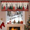 Christmas Short Curtains Valances Christmas Decorations for Home 2026 Xmas Ornaments Windows Treatments for Kitchen Bathroom