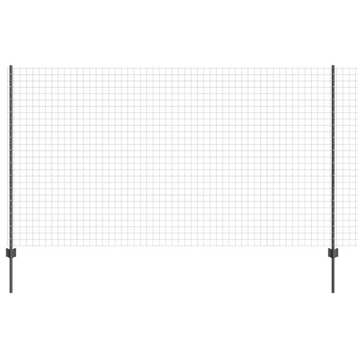 VidaXL Clôture Euro avec 10 poteaux gris 1,4x10 m en acier 3336059