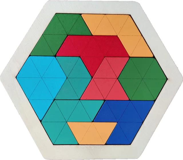 Šestihranné mimozemské šachy Tangram Puzzle Brainstorming 11dílné blokové puzzle Puzzle Klasické puzzle dětské hračky