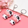 Led Cow Cattle Keychain Sound Flashlight Mini Torch Kids Toy Animal Key Ring