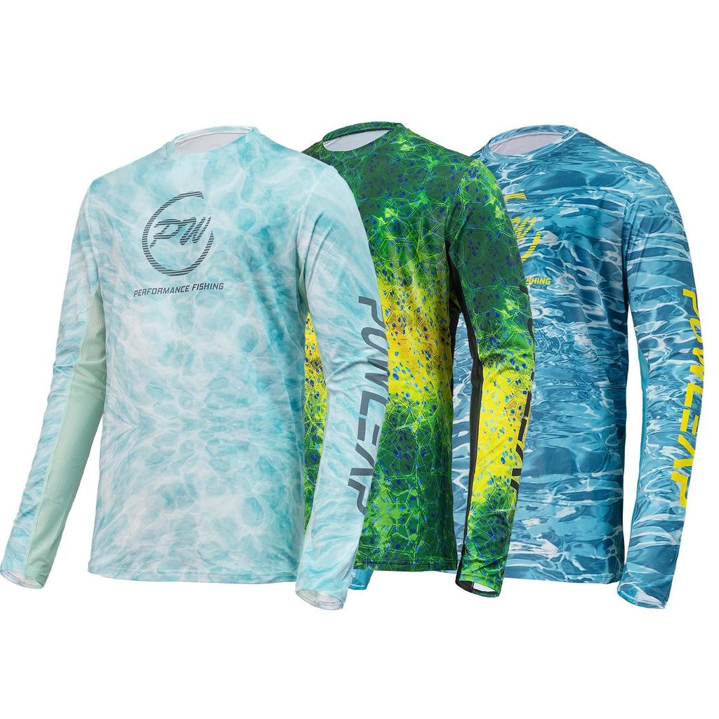 3D Printed Long Sleeved Fishing Shirt Breathable Quick Drying Comfortable Sweat Absorbing Top Outdoor Casual Protective Clothing