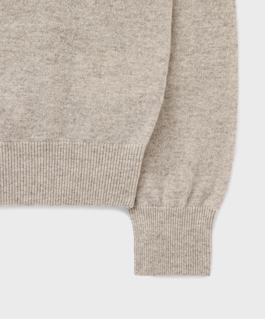 Beulaendideu Comfort Wool Henley Neck Knit [Oatmeal]