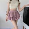 Pleated Mini Skirt With Stretch Polyester For Daily Wear And Dance Practice