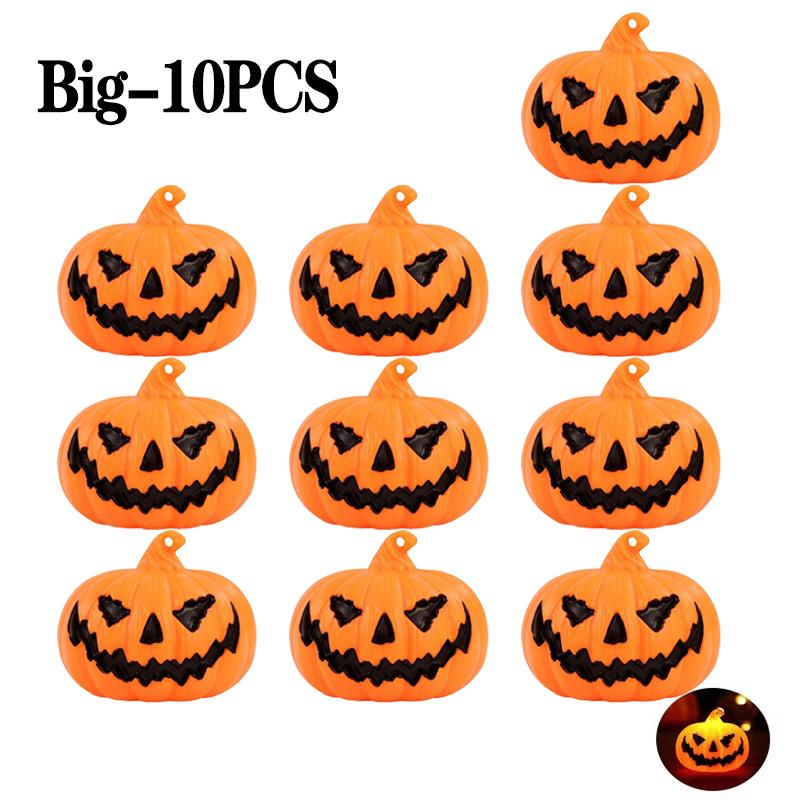 1-15PCS Halloween Decoration LED Pumpkin Lights Smiley Pumpkin Lights Ornaments Holiday Party Atmosphere Decoration Lights