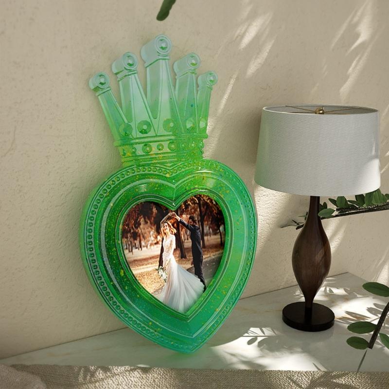 Retro Crown Photo Frame Epoxy Resin Mold DIY Crafts Resin Decorative Jewelry Making Mold Picture Frame Silicone Mold
