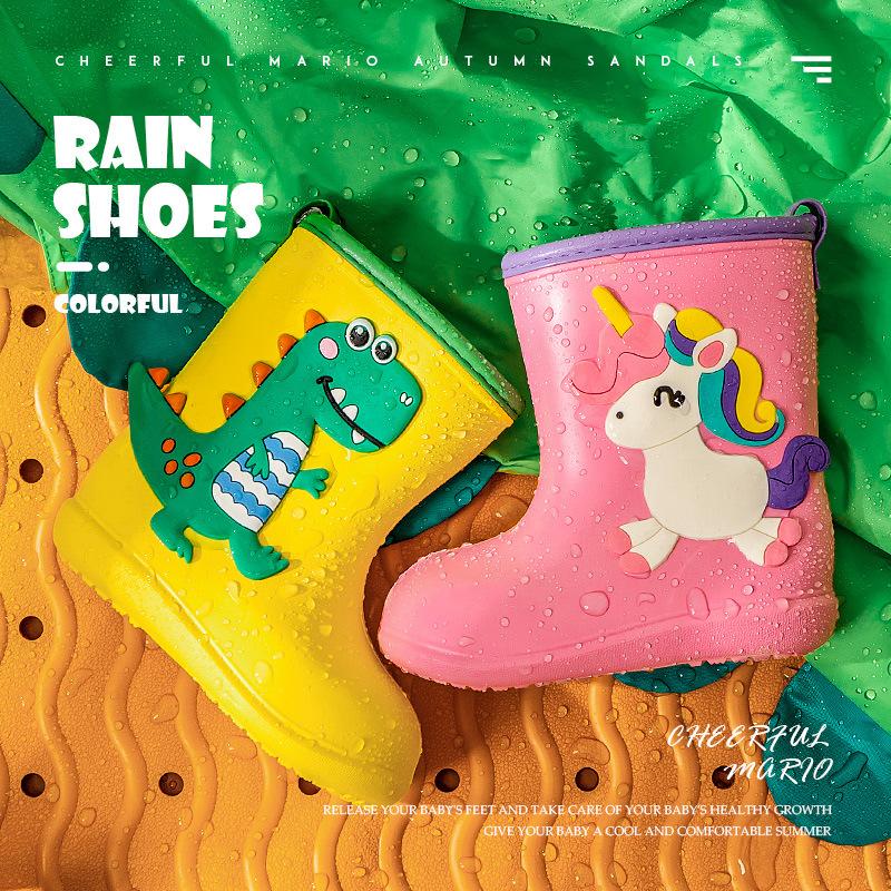 Rain Boots boy new Girls' Rain Boots Cartoon Child Rain Boots EVA Girl Water Shoe Four Seasons Girl Boot Fashion Bo Rubber Shoes