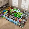P-Plants-vs-Zombie Cartoon Door Mat Nordic Style Home Doormat Bathroom-Toilet Mats Bedroom Bedside Mats